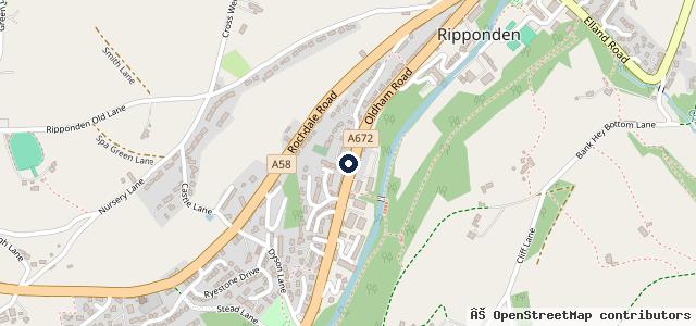Map showing the location of J Motors Ripponden Ltd