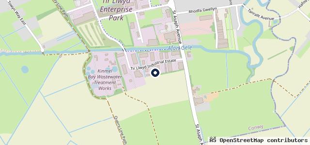 Map showing the location of Faenol Garage
