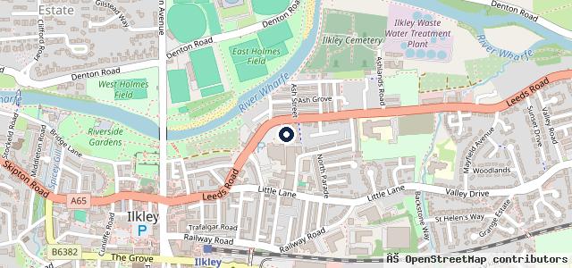 Map showing the location of Nigel Akid Bodyshop Ilkley