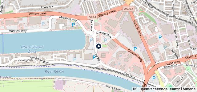 Map showing the location of Preston Motor Park