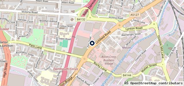 Map showing the location of Motorpoint Birmingham