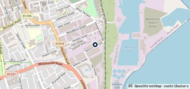 Map showing the location of Henry Street Motors