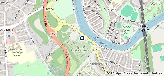 Map showing the location of VRS Vehicle Repairs and Servicing Ltd