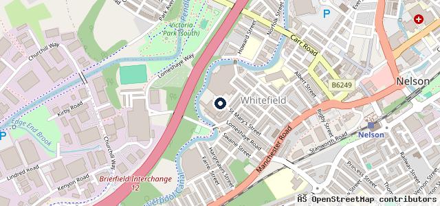 Map showing the location of St Mary's Street Garage