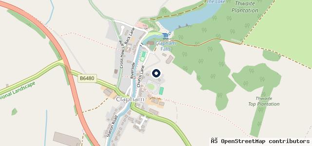 Map showing the location of Church Ave Parking