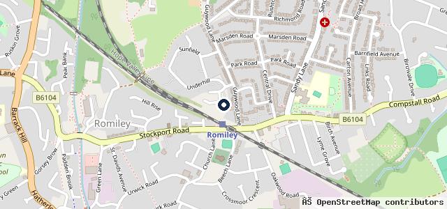 Map showing the location of Romiley Motors