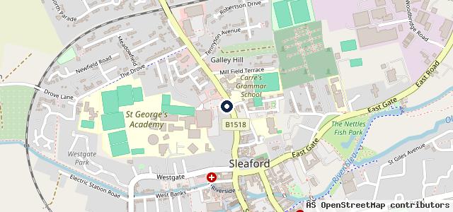 Map showing the location of Sleaford MOT & Service Centre
