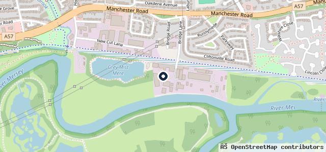 Map showing the location of Warrington PG auto body specialist ltd
