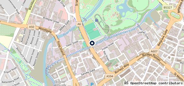 Map showing the location of Parkway Volkswagen (Leicester)