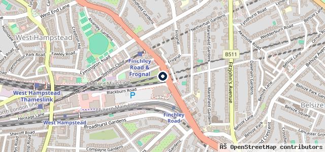 Map showing the location of Finchley Road Audi
