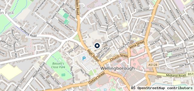 Map showing the location of Saint Johns Street & Broad Green