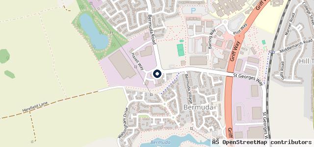 Map showing the location of Arbury Coachworks