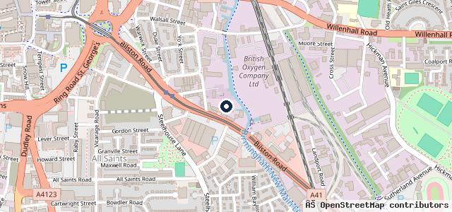 Map showing the location of BYD Service Centre Wolverhampton
