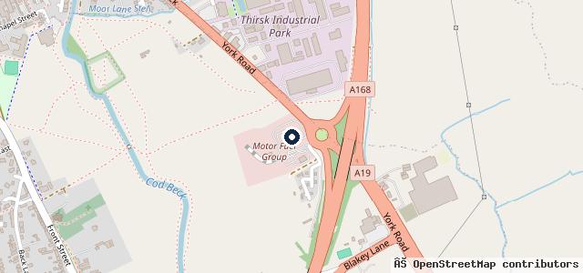 Map showing the location of Thirsk Car Services | Thirsk