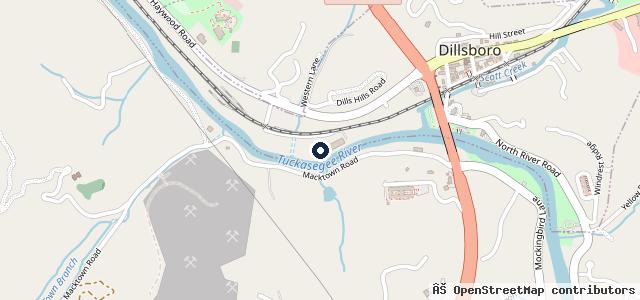 Map showing the location of Ridgecrest Towing & Auto Service