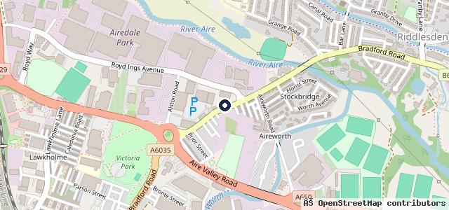 Map showing the location of Halfords Autocentre Keighley