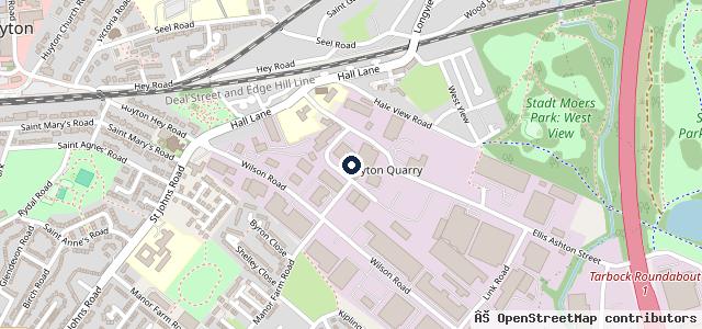 Map showing the location of Evans MOT Centre
