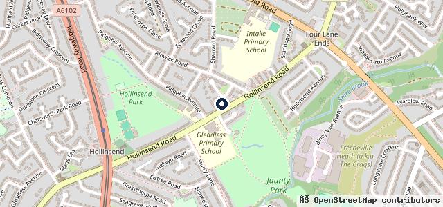 Map showing the location of Johnson Cars (sheffield)