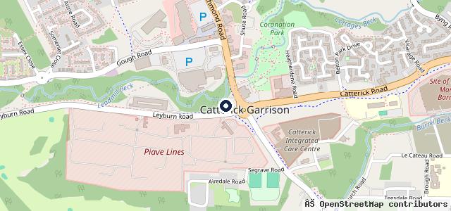 Map showing the location of Camp Centre Garage