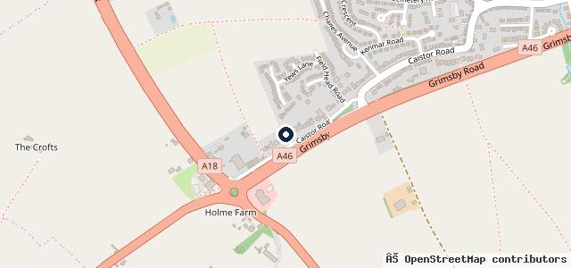 Map showing the location of Laceby Motors