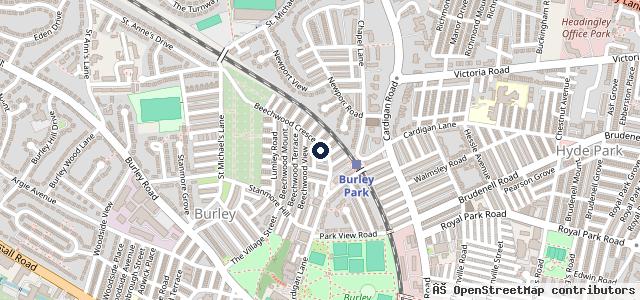 Map showing the location of Beechwood Garage