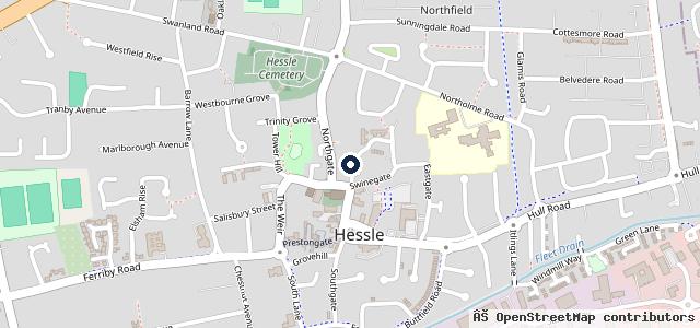 Map showing the location of Churchside Garage
