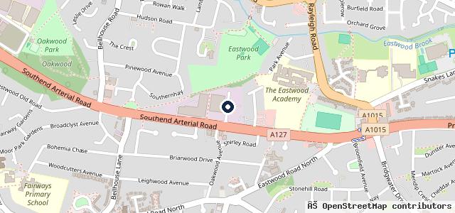 Map showing the location of Group 1 BMW Southend