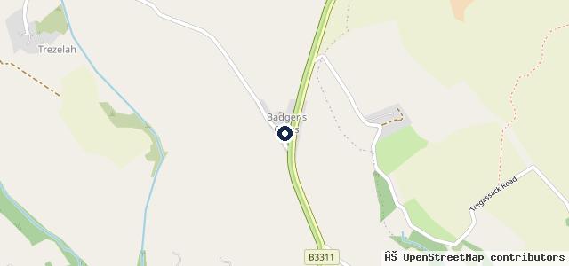 Map showing the location of Badgers Cross Workshops