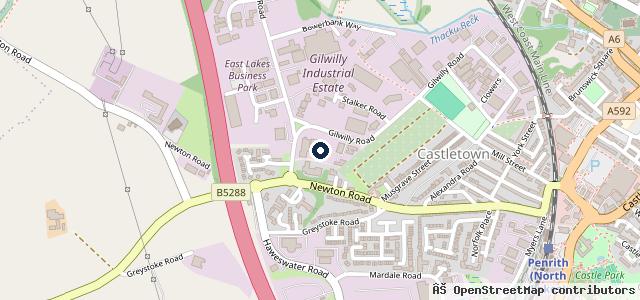 Map showing the location of Penrith Body Repairs