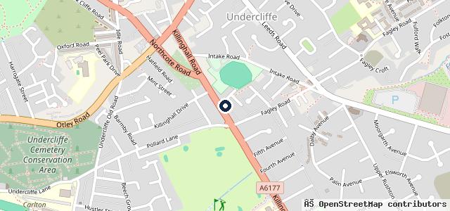Map showing the location of Bradford Autocare Services