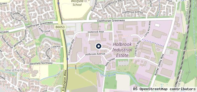 Map showing the location of Hawleys Tyres & Exhausts