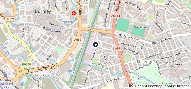 Map showing the location of Waterwheels Car Valeting | Burnley