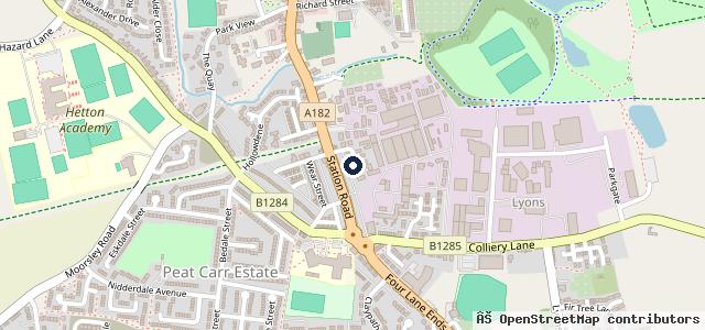 Map showing the location of Hetton Auto's