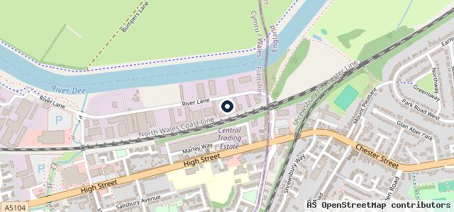 Map showing the location of Chester Car Services