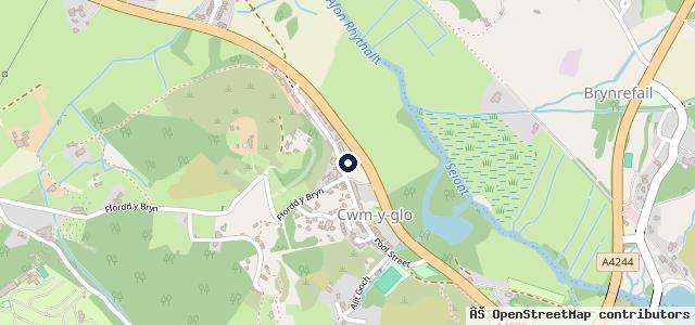 Map showing the location of London garage | Caernarfon