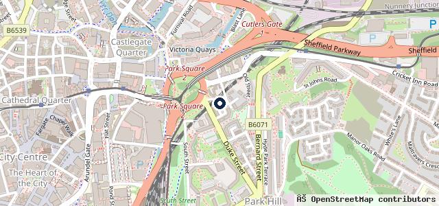 Map showing the location of Town Edge Garage