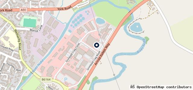 Map showing the location of Vertu Volkswagen Harrogate