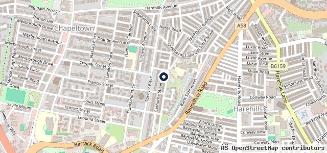 Map showing the location of Mobile Mechanic Leeds