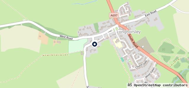 Map showing the location of Stephensons Garage
