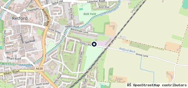 Map showing the location of Retford Auto Centre