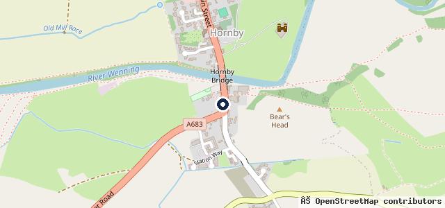 Map showing the location of Bridgend Garage