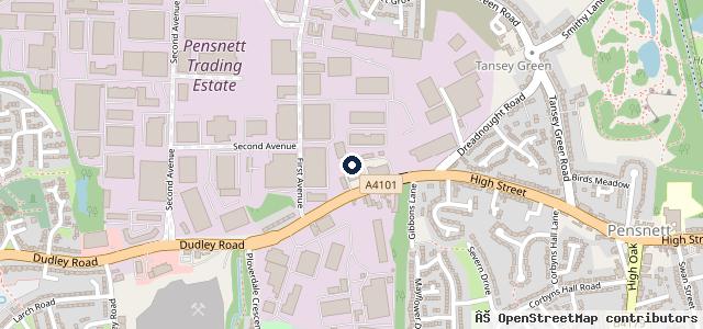 Map showing the location of T Wall Ford Aftersales