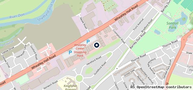 Map showing the location of Peugeot Service Centre Doncaster