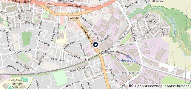 Map showing the location of Heywood Auto Clinic LTD