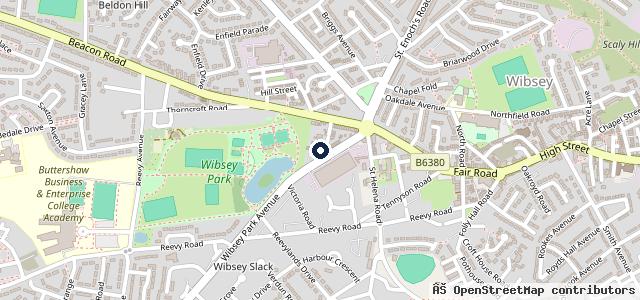 Map showing the location of Kennys Garage