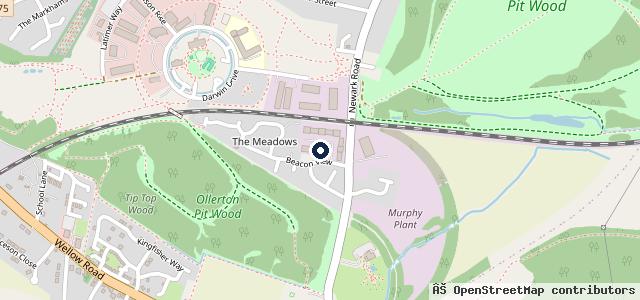Map showing the location of The Garage by c & m