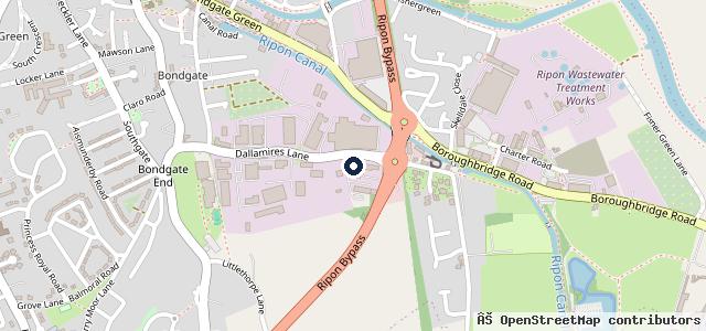 Map showing the location of M. R. Hudson Auto Electrics