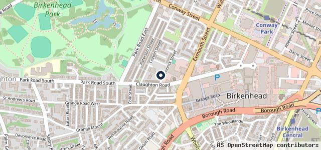 Map showing the location of Birkenhead Autobody Repairs