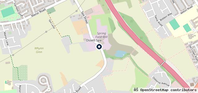 Map showing the location of Moor Park Cars Wakefield