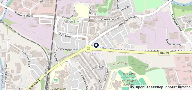 Map showing the location of Reeds Garage